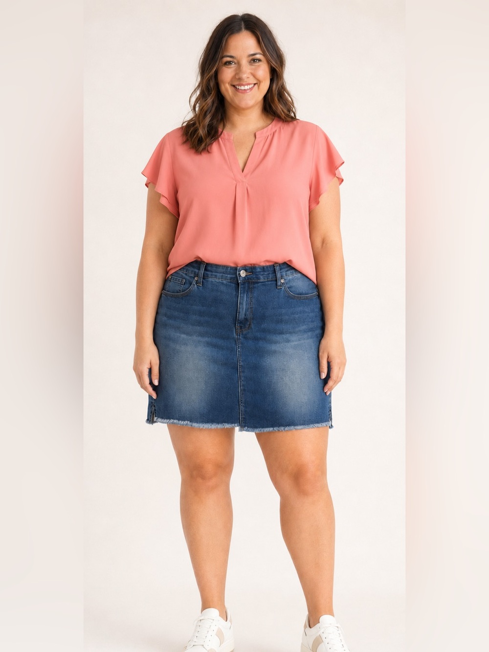 Blue Desire Womens Blue denim Blue jeans A-Line Skirt Size 16